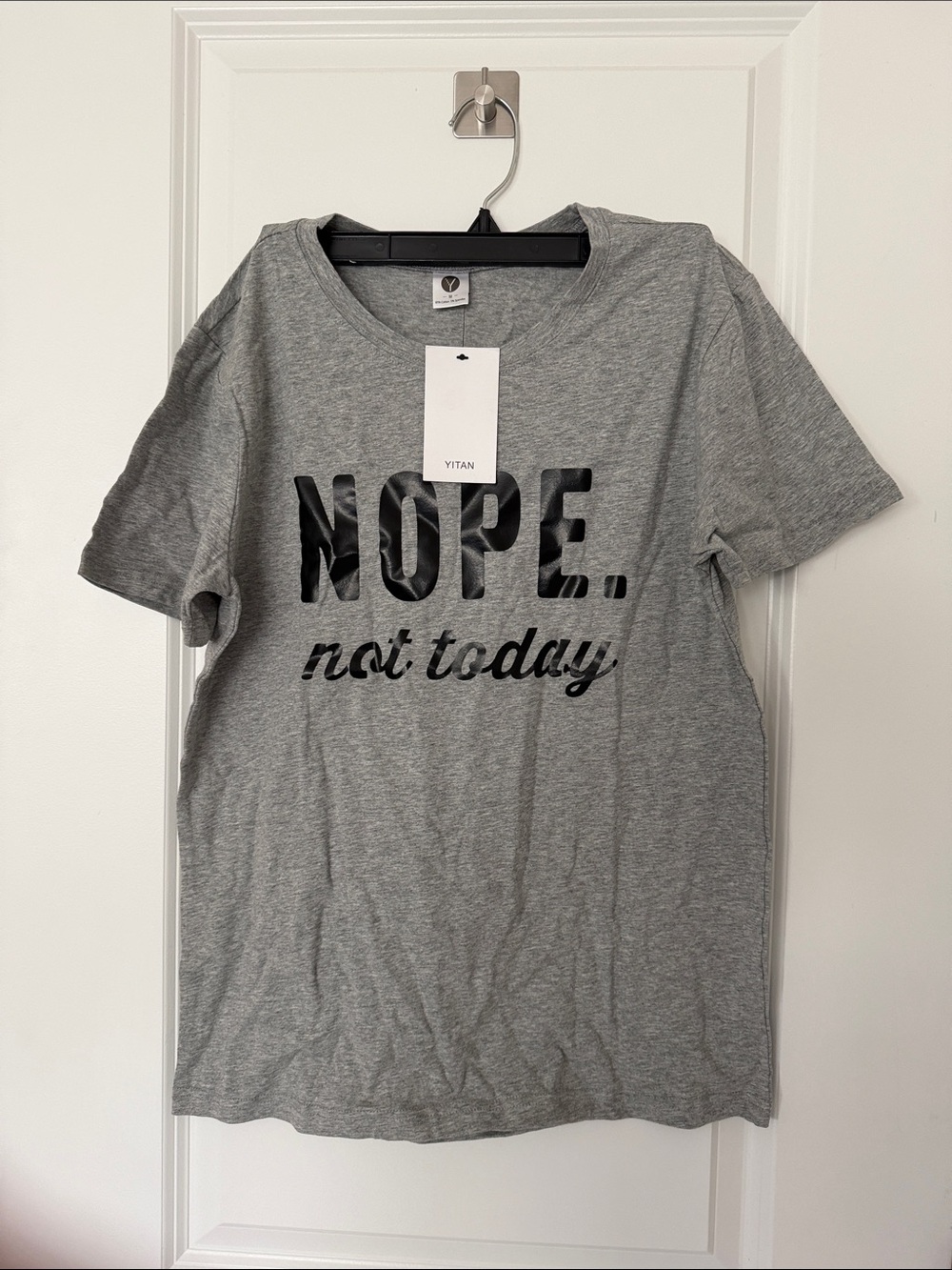 Women’s 'NOPE. not today' Graphic Tee — Gray